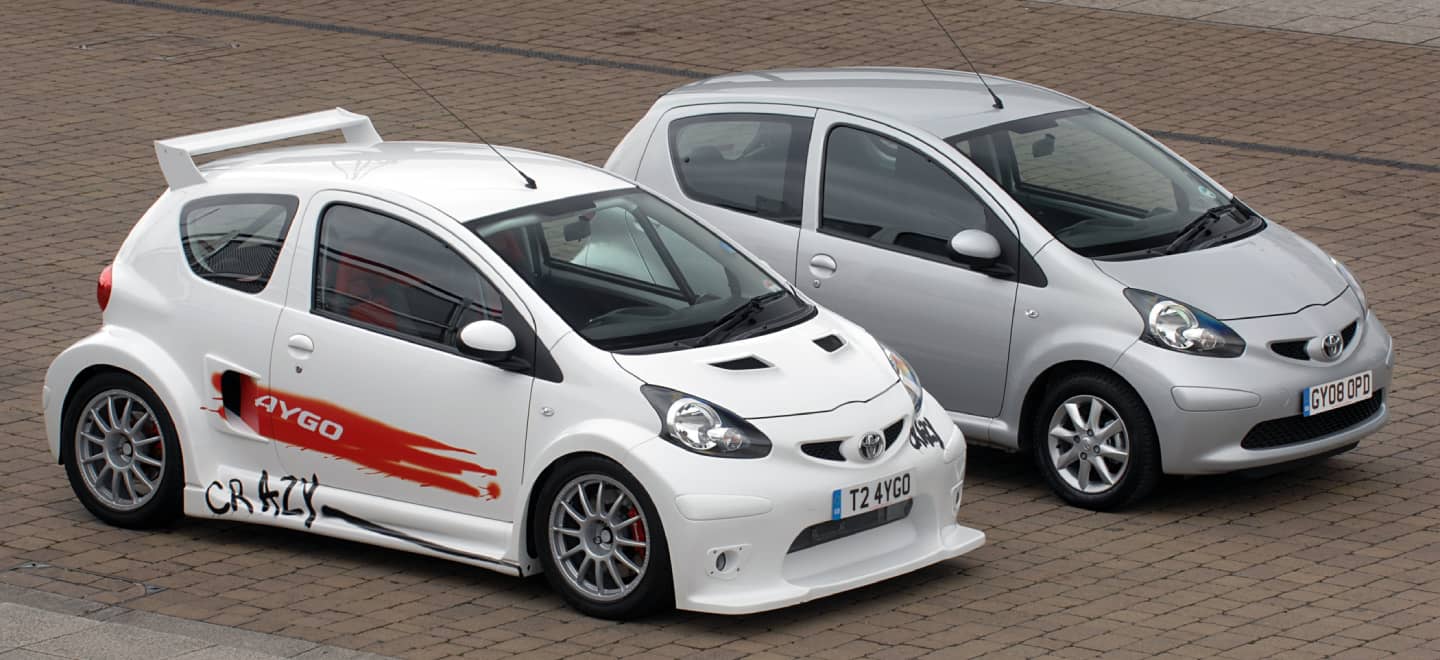 Toyota Aygo Crazy or when the Japanese brand turned its urban into a 200 CV rear-wheel drive sports car